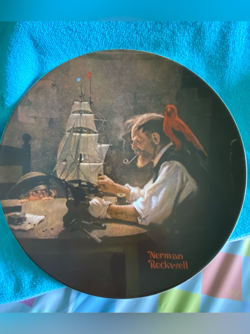 Norman Rockwell The Ship Builder Plate 4th in the Rockwell Heritage Collection
